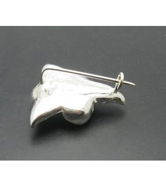 A000006  Sterling Silver Brooch Flower Solid Stamped 925