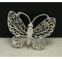 STERLING SILVER BROOCH SOLID 925 BUTTERFLY NEW FILIGREE