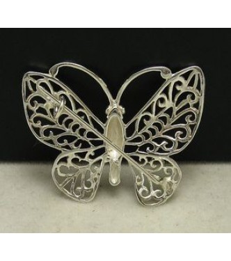 STERLING SILVER BROOCH SOLID 925 BUTTERFLY NEW FILIGREE