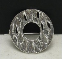STERLING SILVER BROOCH SOLID 925 CIRCLE NEW