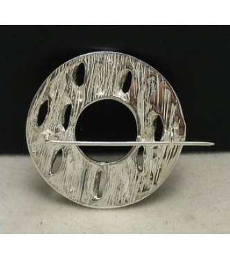 STERLING SILVER BROOCH SOLID 925 CIRCLE NEW