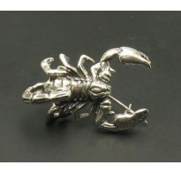 A000010 Sterling Silver Brooch Solid Stamped 925 Scorpio