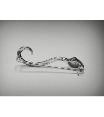 A000020  Sterling Silver Brooch Solid Stamped 925 Snake