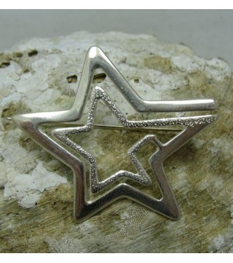 A000017 Sterling silver brooch solid hallmarked 925 Star
