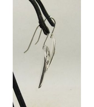 E000214 Sterling Silver Earrings Solid Flower Handmade925