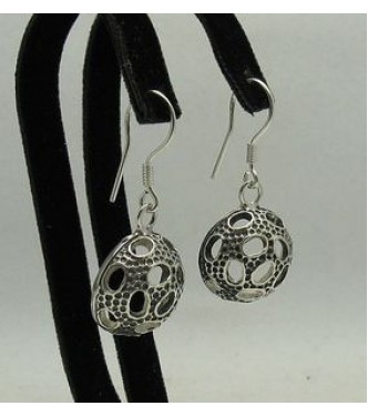 E000327 Sterling silver earrings solid hallmarked 925 half ball 