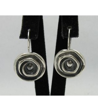 E000035 Sterling Silver Earrings Solid 925 Handmade Spirals