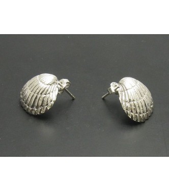 E000001 Stylish Sterling Silver Earrings Shell 925