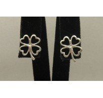 E000361 STERLING SILVER EARRINGS CLOVERS SOLID 925 NEW