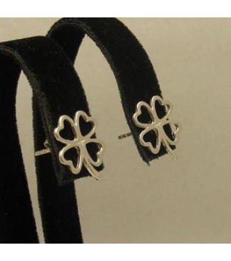 E000361 STERLING SILVER EARRINGS CLOVERS SOLID 925 NEW