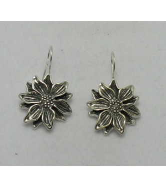 E000010 Stylish Sterling Silver Earrings 925 Flower