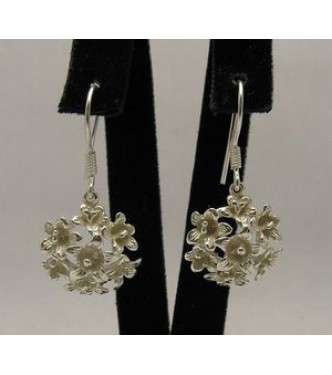 E000298 Sterling Silver Earrings Flower 925