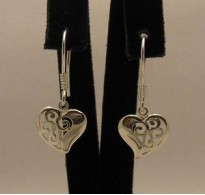 STERLING SILVER EARRINGS SOLID 925 SMALL HEART NEW