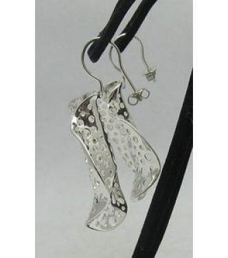 E000280 Sterling Silver Earrings Solid Extravagant 925