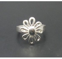 R000531 Sterling Silver Ring Solid 925 Flower