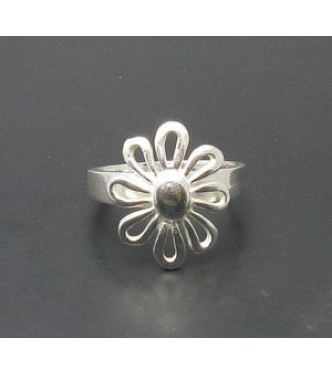 R000531 Sterling Silver Ring Solid 925 Flower