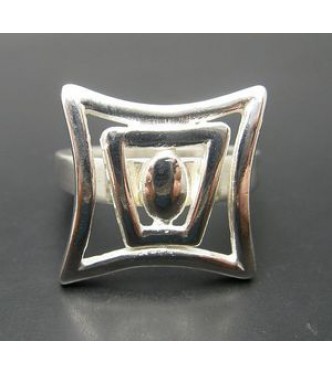 R000386 Sterling Silver Ring Geometric Genuine Solid 925 Handmade Nickel Free Empress
