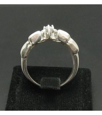 R000982 Genuine Sterling Silver Heavy Men's Ring Solid 925 Cross CZ Handmade Empress