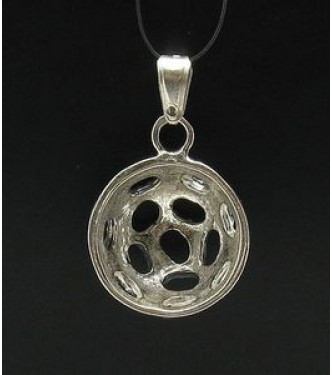 PE000485 Stylish Sterling silver pendant 925 solid half ball handmade