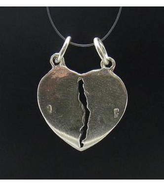 PE000546 Sterling silver pendant heart best friend 925 solid