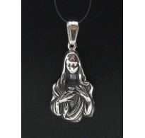 PE000477 Stylish Sterling silver pendant 925 solid Mother of God handamade