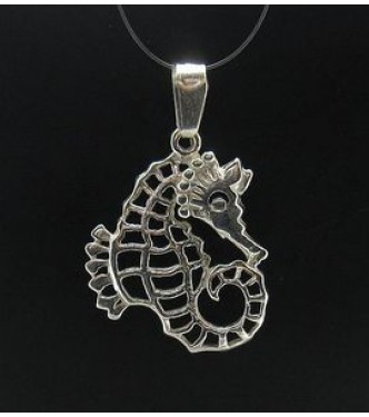 PE000529 Sterling silver pendant solid 925 sea horse charm