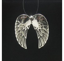 PE000625 Sterling silver pendant solid 925 Angel Wings
