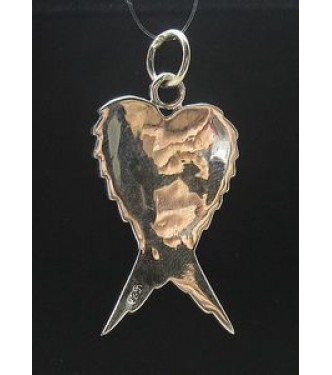 PE000606 Sterling silver pendant solid 925 Angel Wings