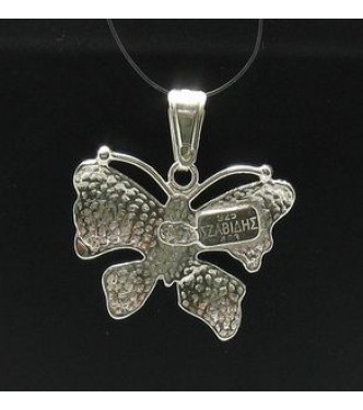PE000451 Stylish Sterling silver pendant 925 solid charm butterfly