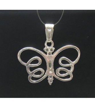 PE000393 Stylish Sterling silver pendant 925 solid butterfly cz quality
