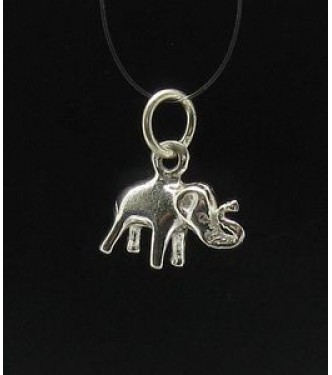 PE000513 Stylish Sterling silver pendant charm small elephant 925 solid