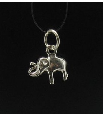 PE000513 Stylish Sterling silver pendant charm small elephant 925 solid