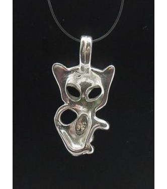 PE000498 Stylish Sterling silver pendant 925 solid charm cat