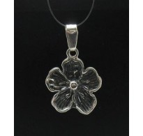 PE000551 Sterling silver pendant charm flower flower 925 solid