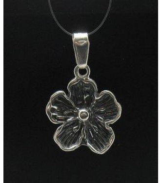 PE000551 Sterling silver pendant charm flower flower 925 solid