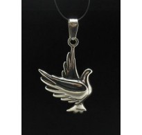 PE000552 Sterling silver pendant charm pigeon 925 solid