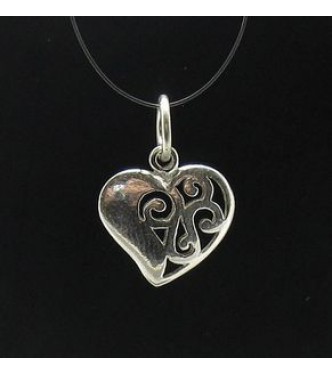 PE000215 Stylish Sterling silver pendant 925 Charm Small Heart solid