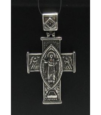 PE000228 Stylish Sterling silver pendant 925 cross orthodox handmade quality solid