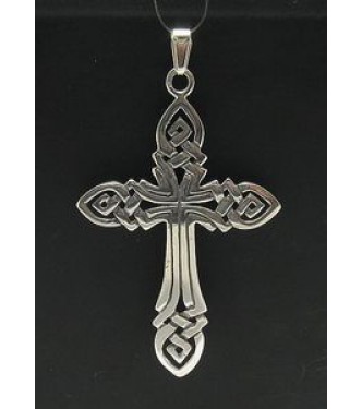 PE000432 Stylish Sterling silver pendant 925 solid cross celtic style