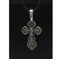 PE000345 Stylish Sterling silver pendant 925 solid cross orthodox handmade