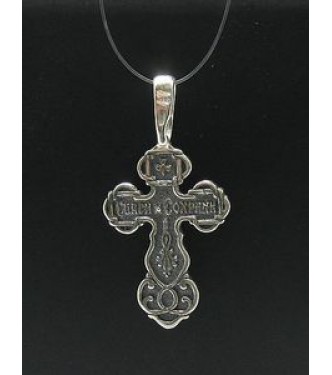 PE000345 Stylish Sterling silver pendant 925 solid cross orthodox handmade