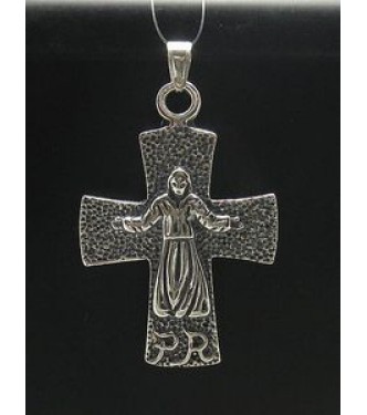 PE000629 Sterling silver pendant orthodox cross solid 925