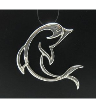 PE000454 Stylish Sterling silver pendant 925 solid charm dolphin