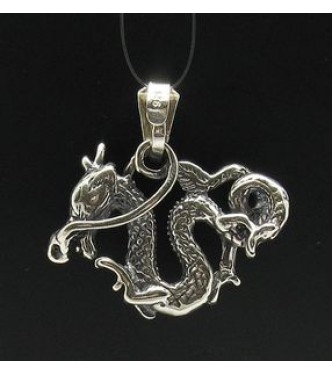PE000466 Stylish Sterling silver pendant 925 solid dragon biker
