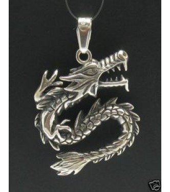 PE000279 Stylish Sterling silver pendant 925 dragon biker solid