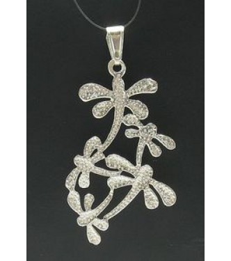 PE000271 Stylish Sterling silver pendant 925 dragonfly charm solid