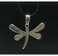 PE000452 Stylish Sterling silver pendant 925 solid charm dragonfly