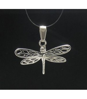 PE000557 Sterling silver pendant charm dragonfly 925 solid