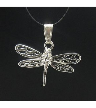 PE000557 Sterling silver pendant charm dragonfly 925 solid