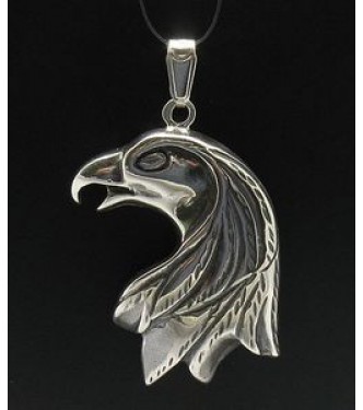 PE000444 Stylish Sterling silver pendant 925 solid eagle head biker